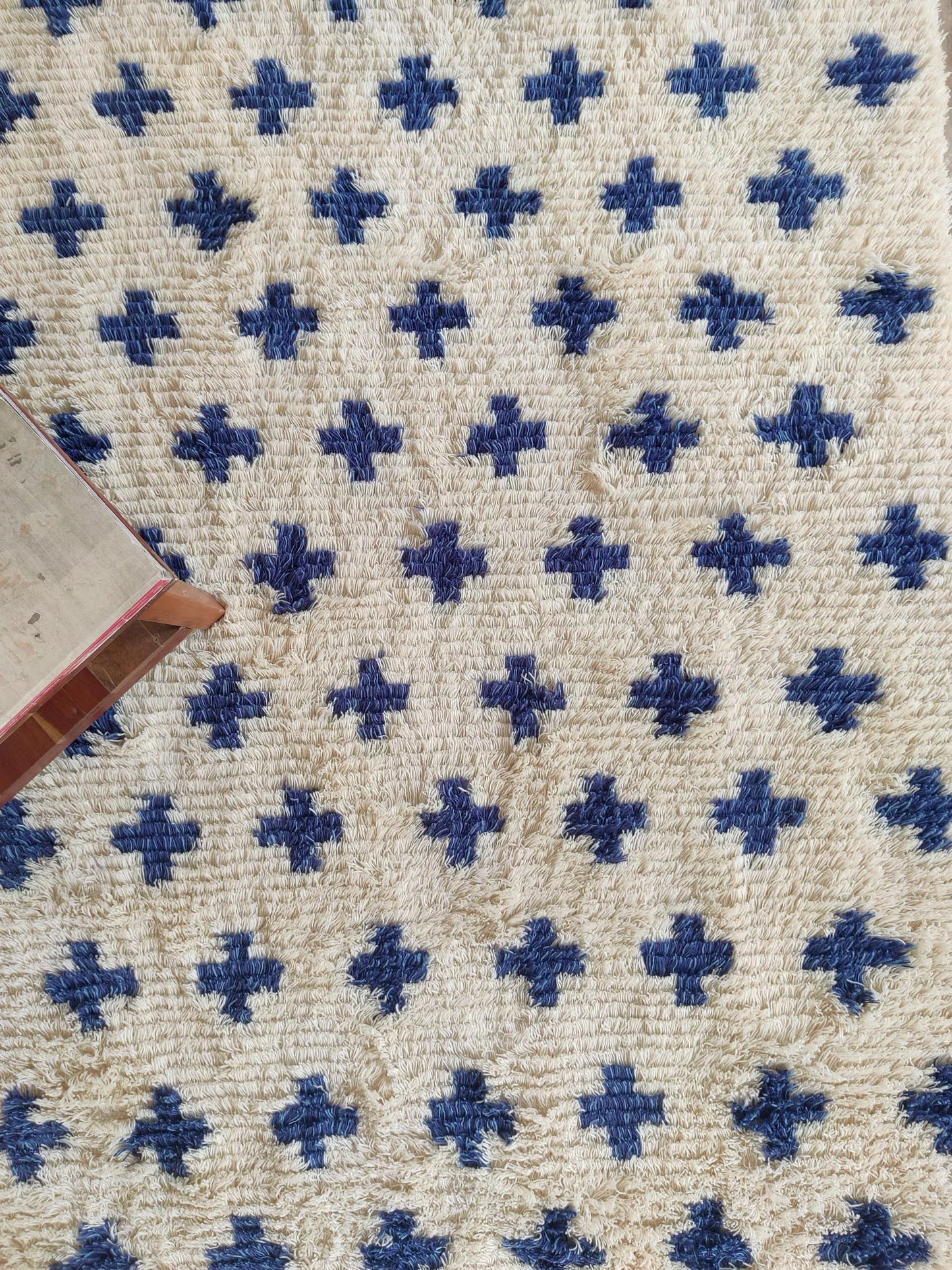 Nordic Minimalist Tribal Shag Hand-Woven Decorative Rug for Bedroom
