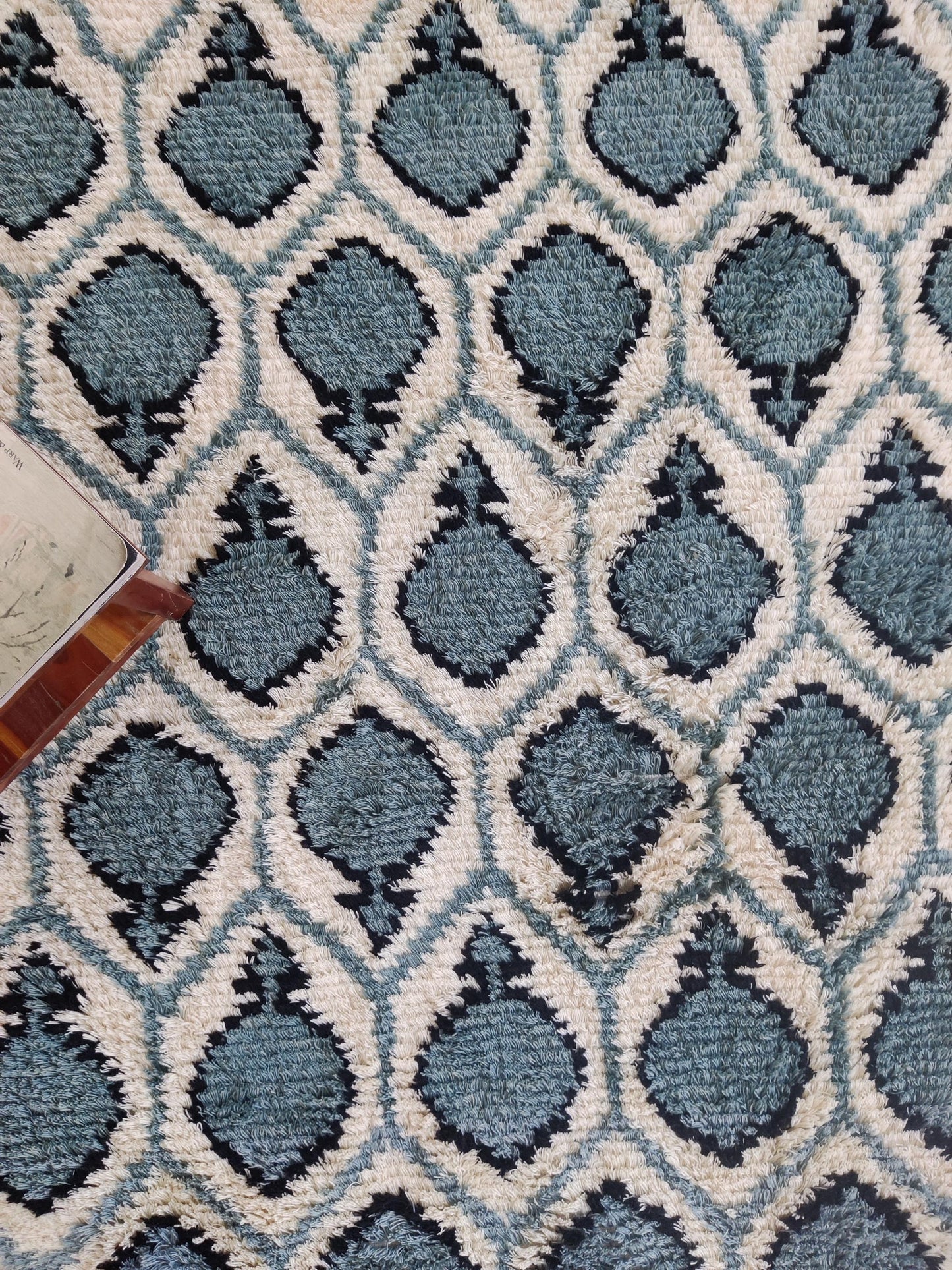 Modern Moroccan Trellis Wool Carpet