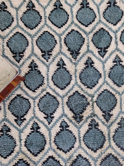Modern Moroccan Trellis Wool Carpet