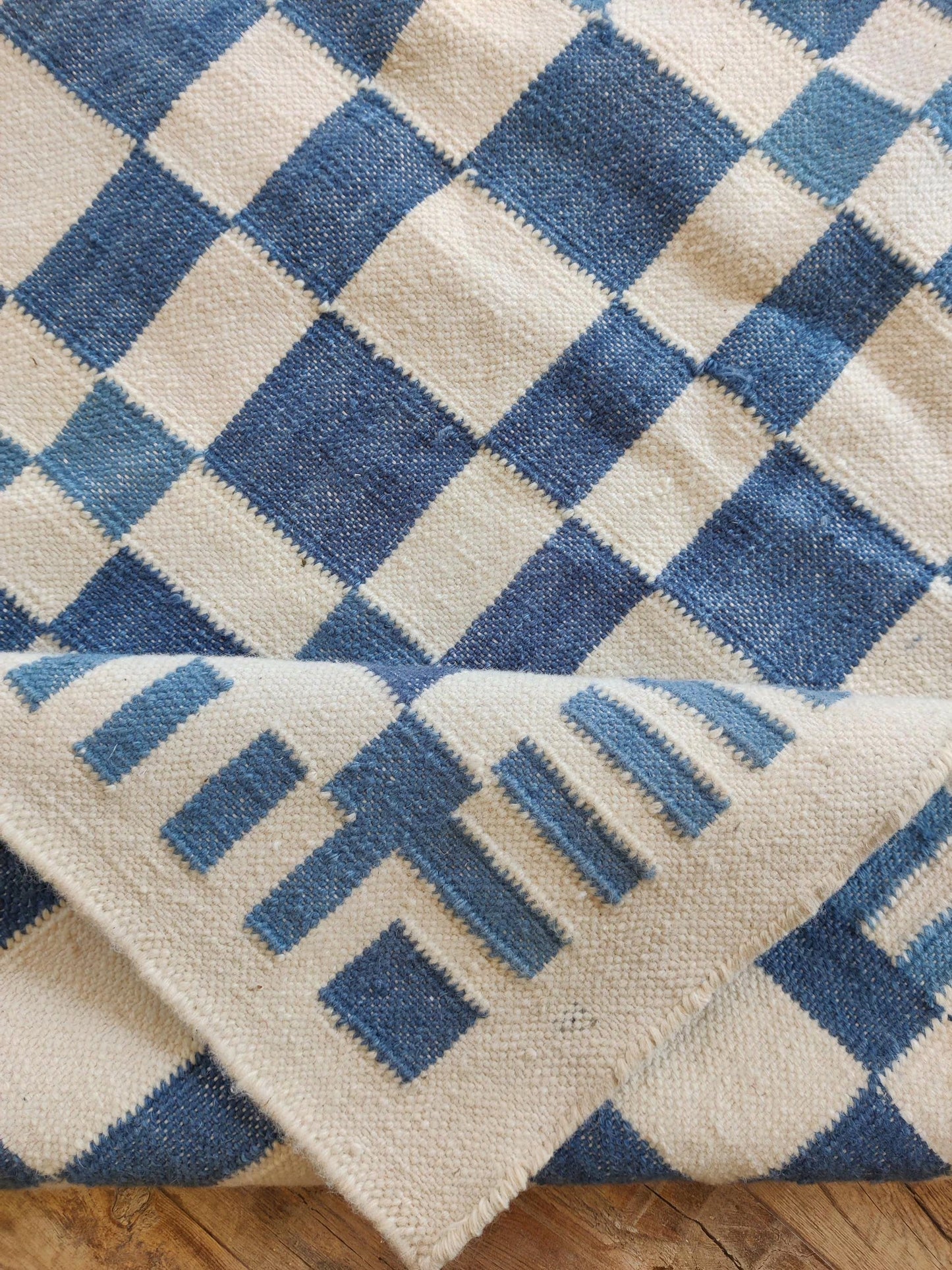 Modern Bohemian Flatweave Rug, Geometric Wool Area Rug