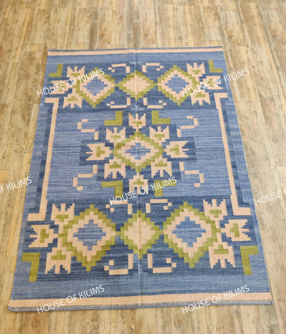 Wool Flatweave Floor Decor, Scandinavian Style Wool Rug