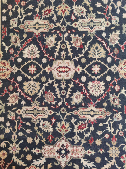 Bespoke Traditional Soumak Elegant Onyx Field with Classical Medallion Vine