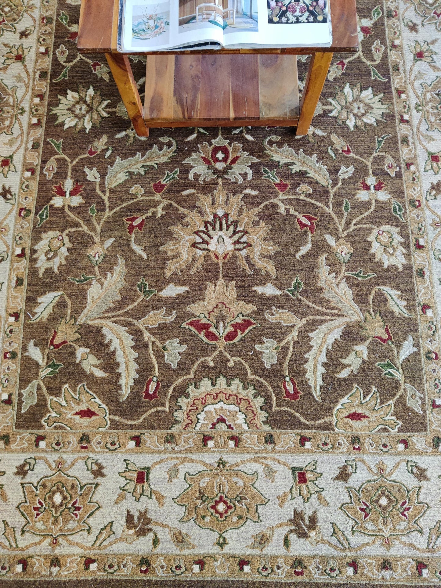 Royal Arabesque Earth Chocolate Brown Soumak Rug