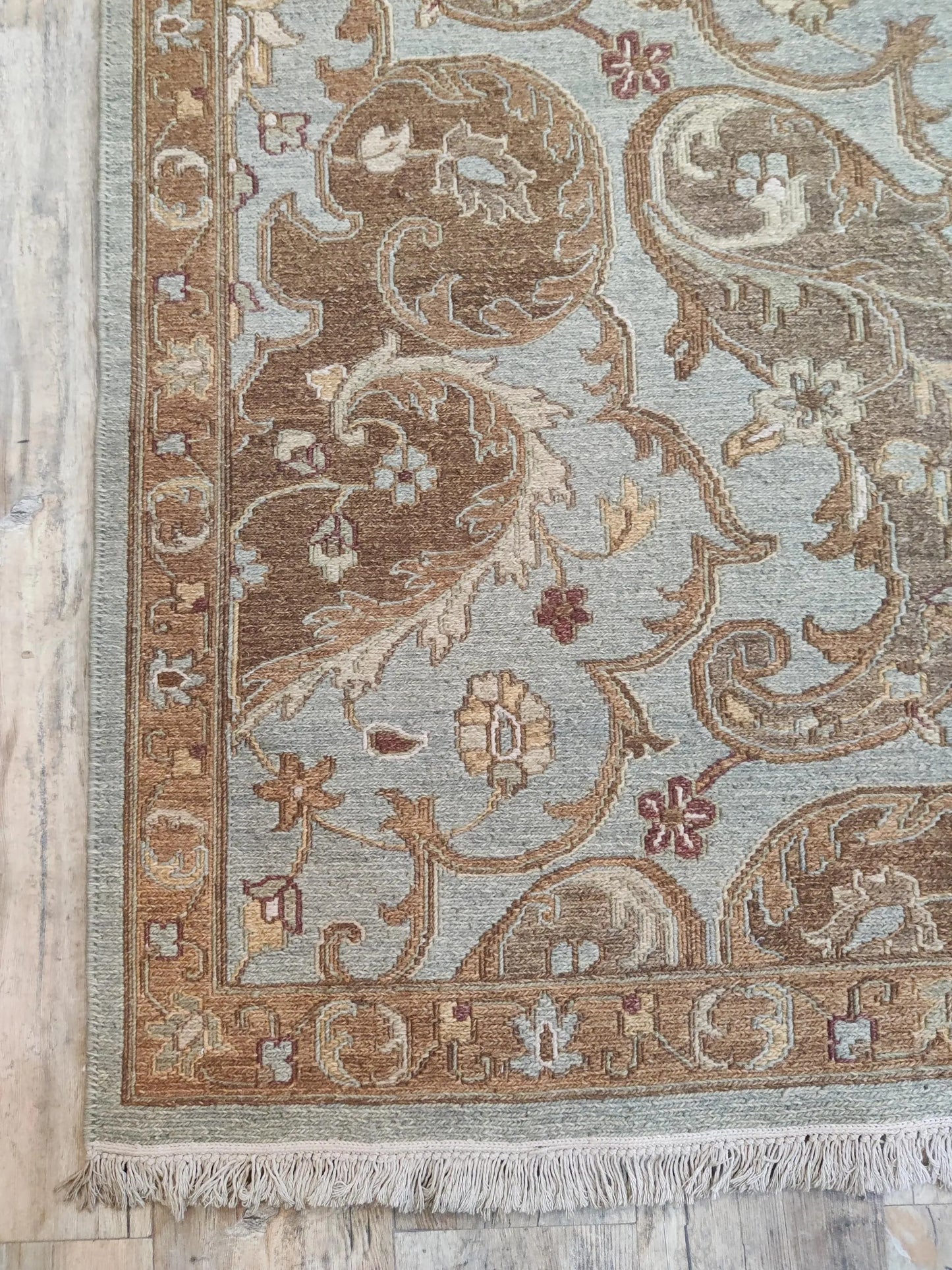 The Azure Paisley Antique Style Soumak Rug