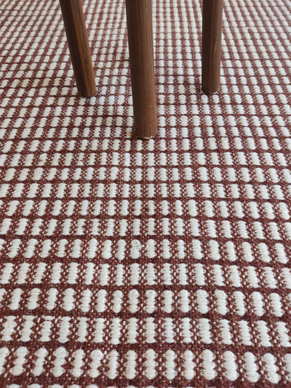 The Rustic Check Authentic Wool Handloom Rug