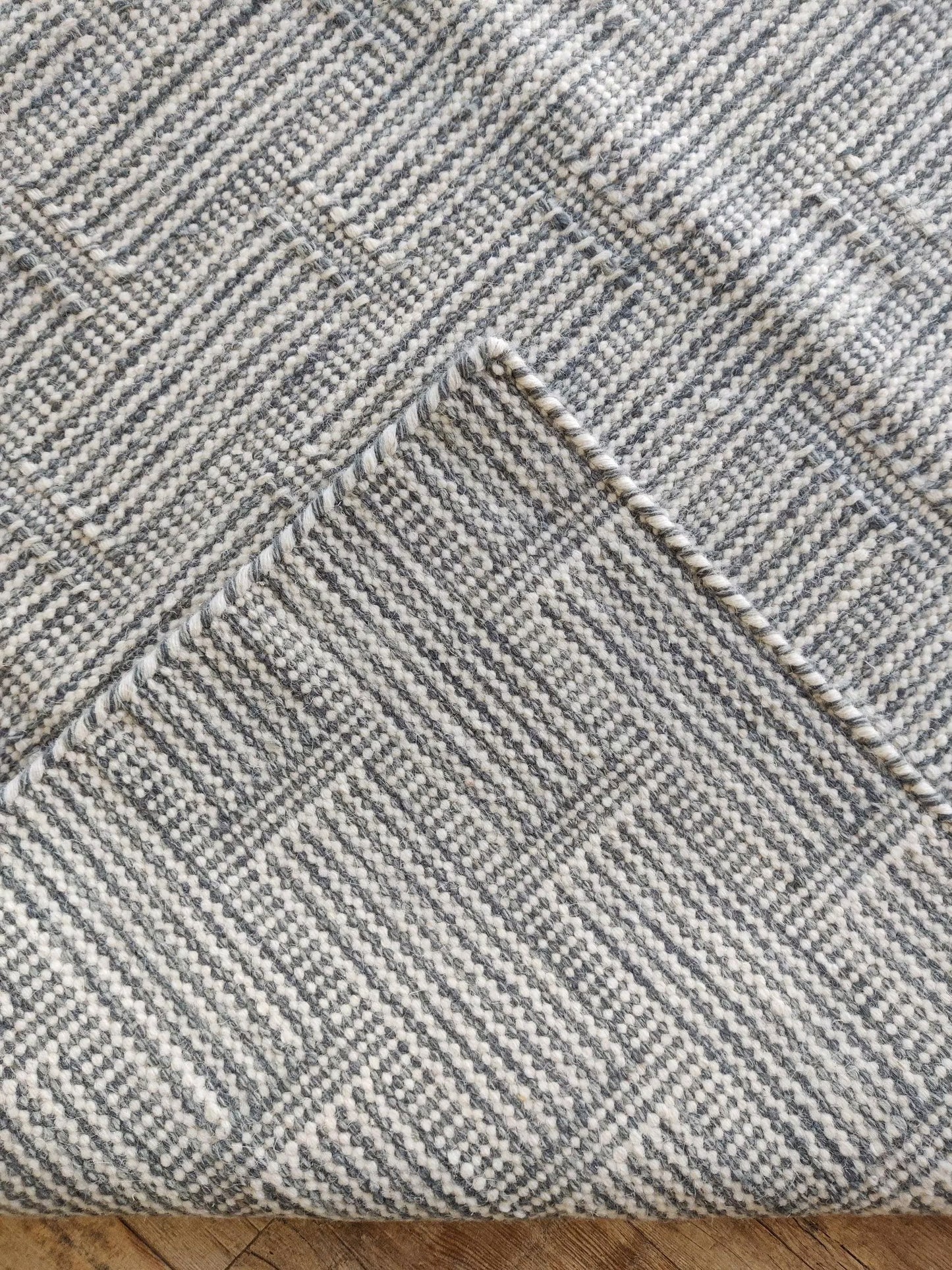 Wool Carpet in Architectural Grid Pattern