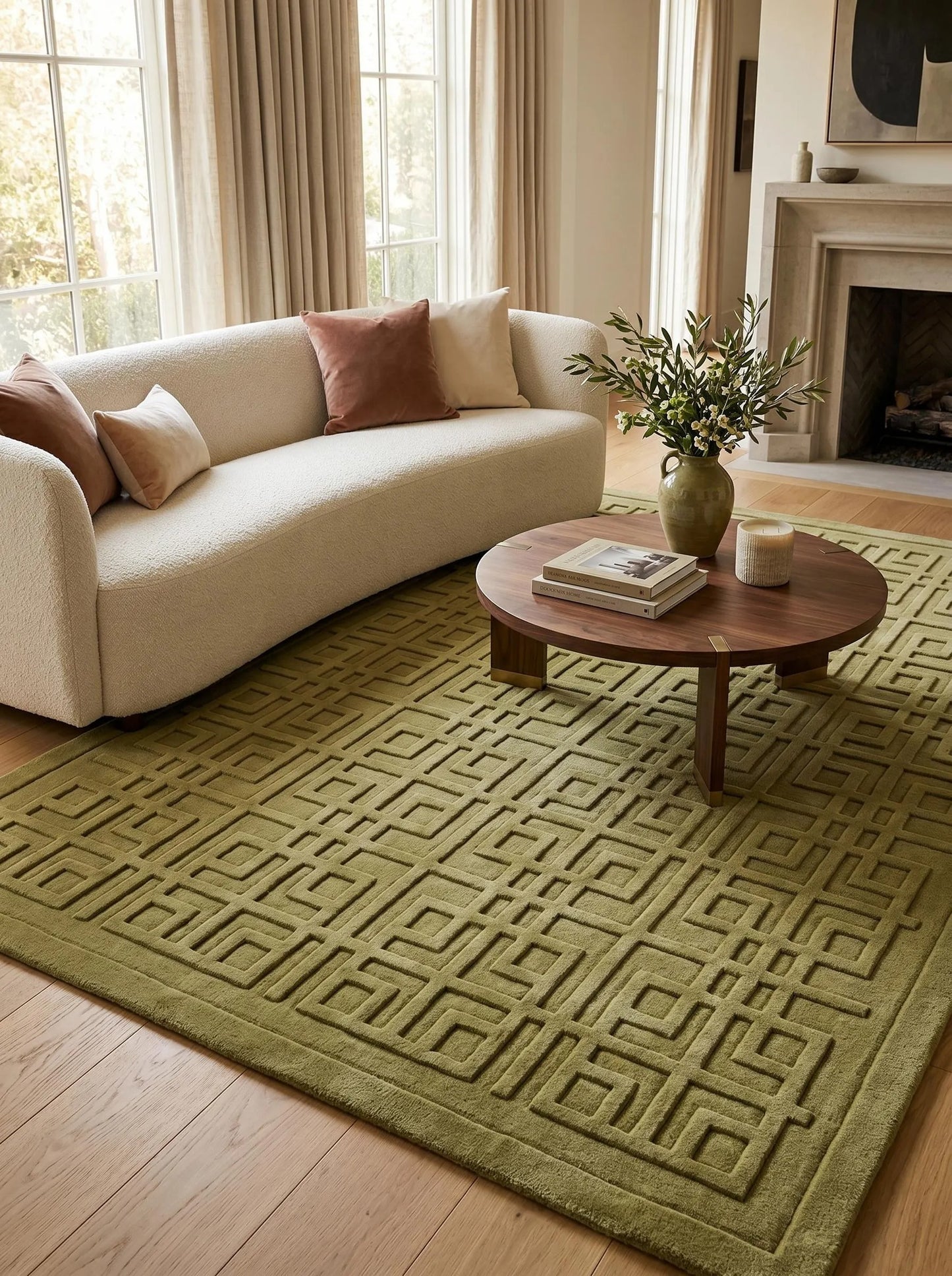 Modern Scandinavian Geometric Area Rug