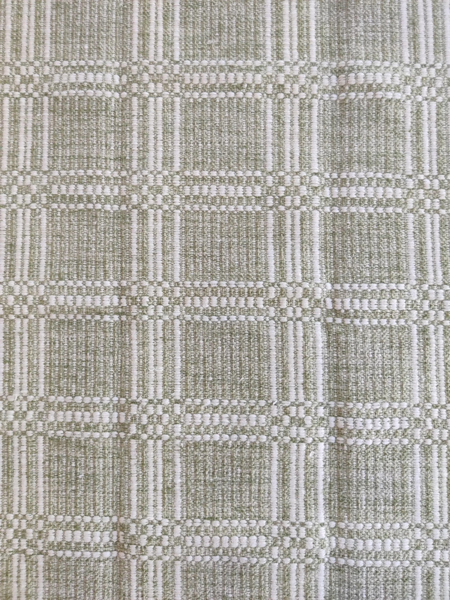 Premium Flatweave Wool Carpet with Raised Geometric Grid