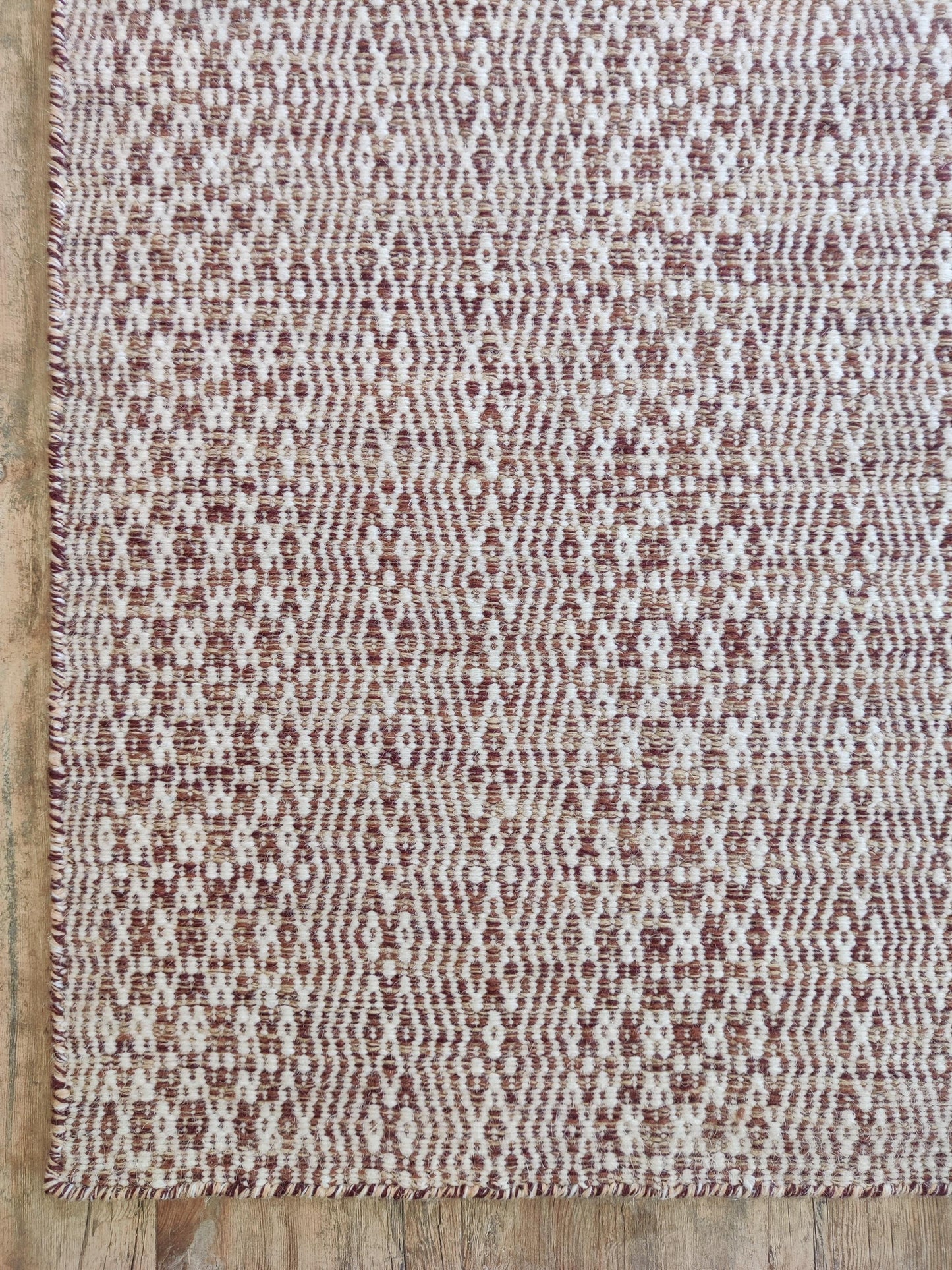 Handwoven Wool Area Rug ,Textured Earth Tones,Custom Natural Handloom Carpet
