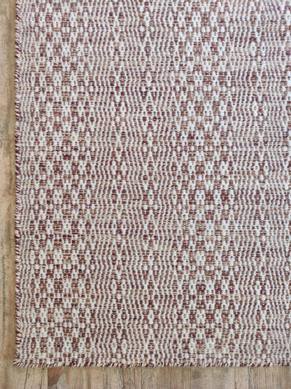 Handwoven Wool Area Rug ,Textured Earth Tones,Custom Natural Handloom Carpet