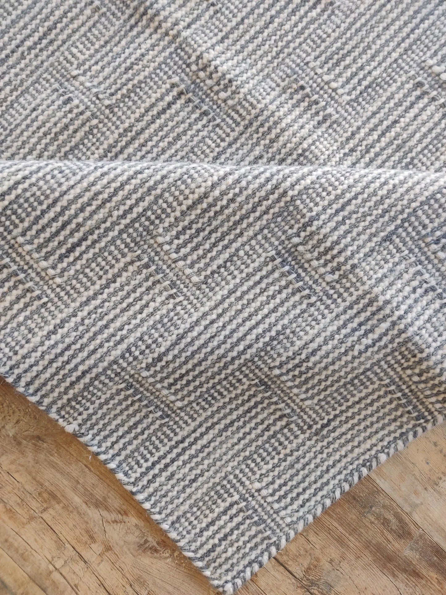 Wool Carpet in Architectural Grid Pattern