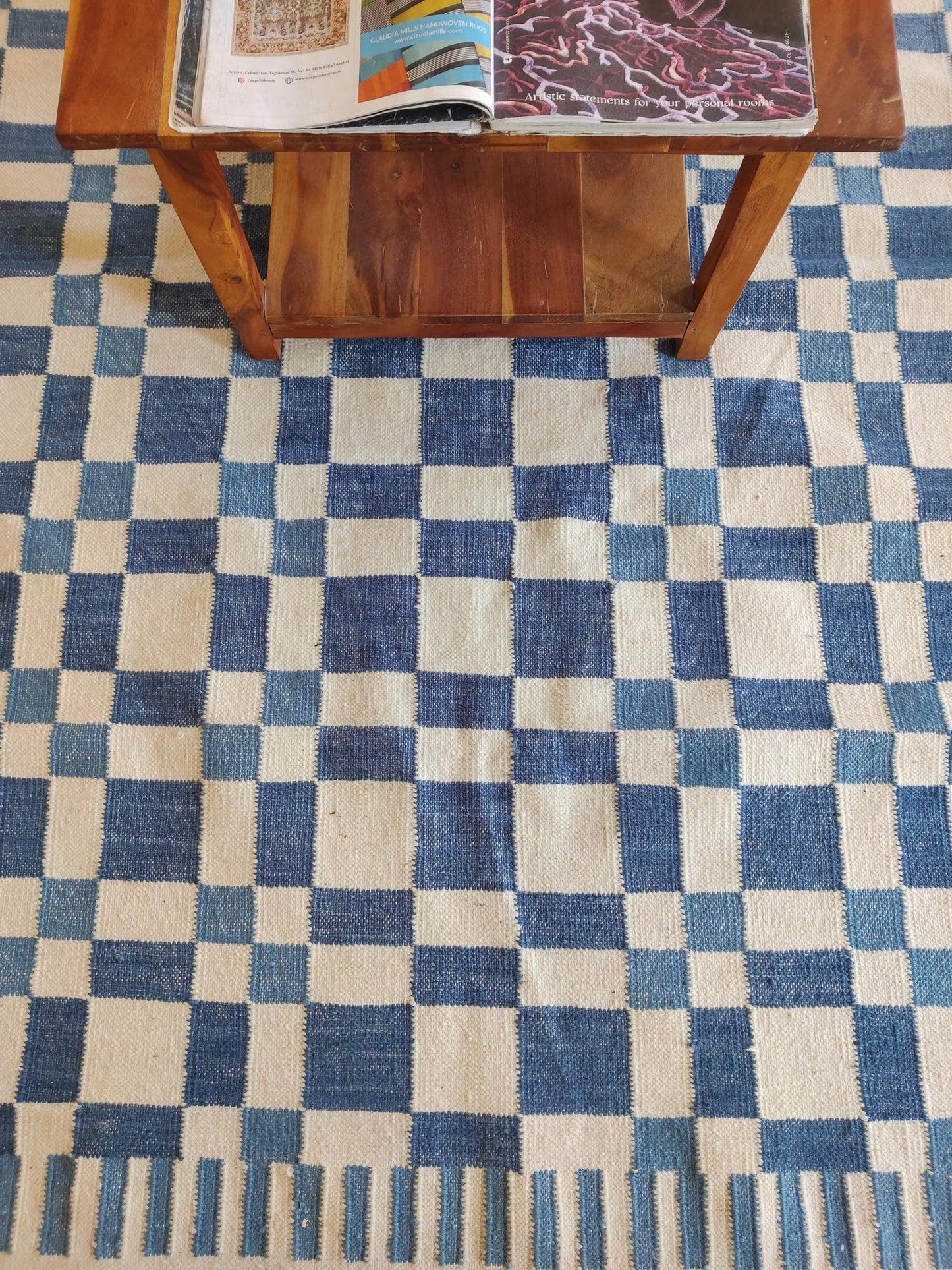 Modern Bohemian Flatweave Rug, Geometric Wool Area Rug