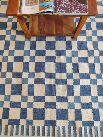Modern Bohemian Flatweave Rug, Geometric Wool Area Rug
