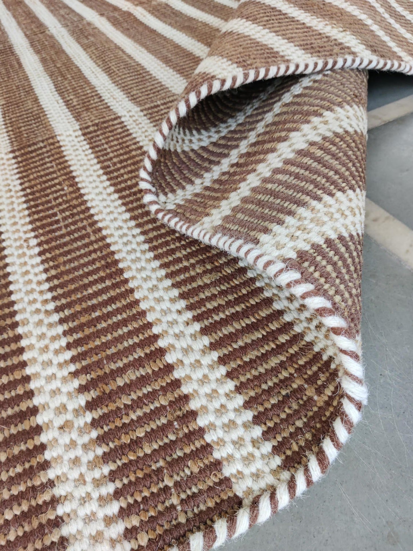 Textured Linear Rug Pattern Bohemian Interior Inspiration