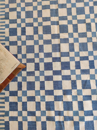 Modern Bohemian Flatweave Rug, Geometric Wool Area Rug