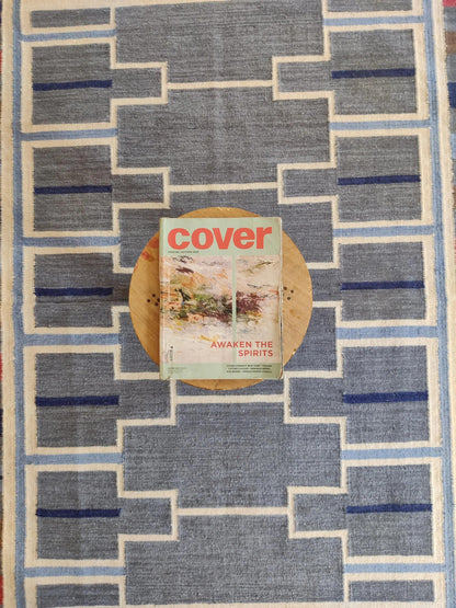 Geometric Vintage Scandinavian Swedish Kilim Rug
