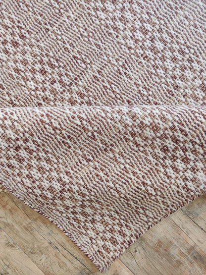 Handwoven Wool Area Rug ,Textured Earth Tones,Custom Natural Handloom Carpet