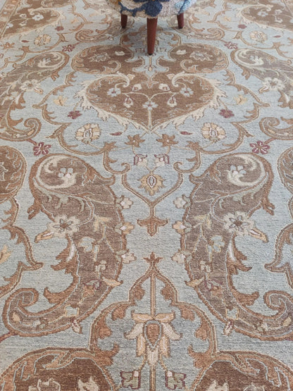 The Azure Paisley Antique Style Soumak Rug