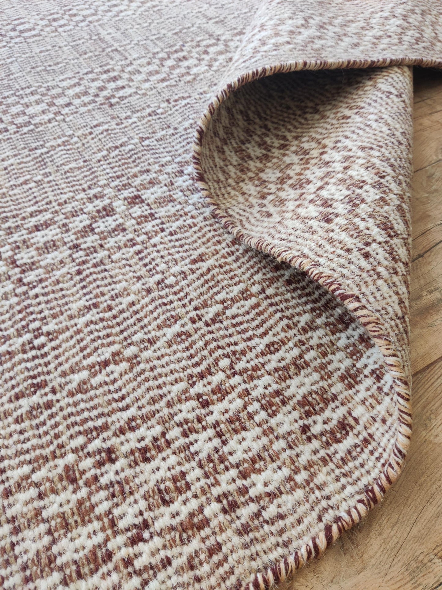 Handwoven Wool Area Rug ,Textured Earth Tones,Custom Natural Handloom Carpet