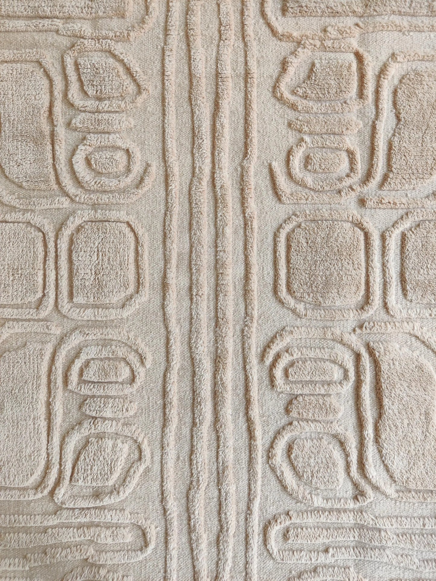 Mauve Organic Topography Hand-Woven Decorative Textured Rug