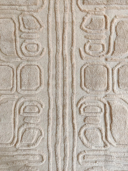 Mauve Organic Topography Hand-Woven Decorative Textured Rug