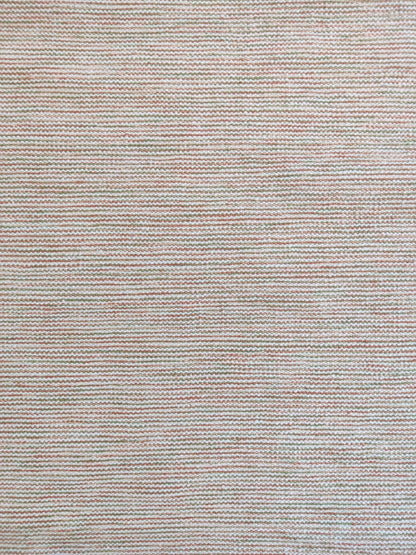 Handwoven Ribbed Wool Rug Natural Beige with Fringed Edge
