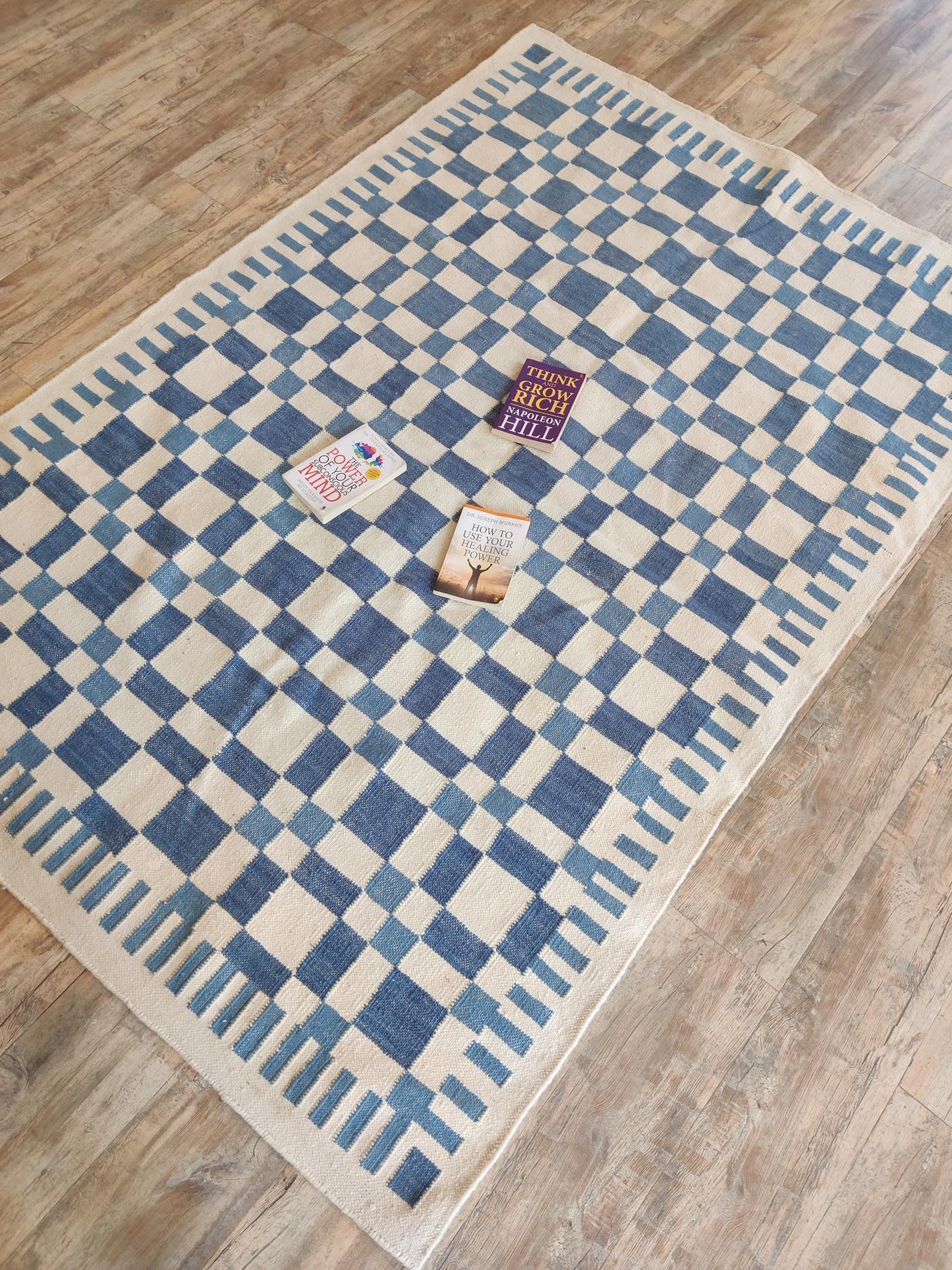 Modern Bohemian Flatweave Rug, Geometric Wool Area Rug