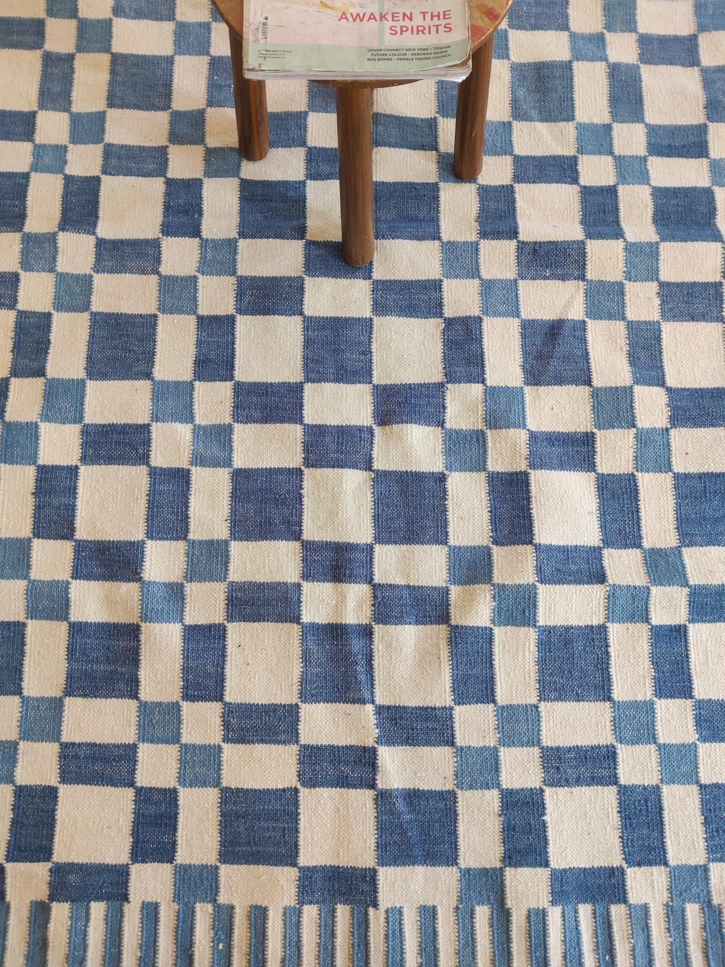 Modern Bohemian Flatweave Rug, Geometric Wool Area Rug