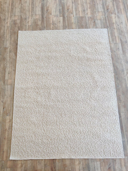 Scandinavian Style Minimalist Off-White Wool handloom Carpet