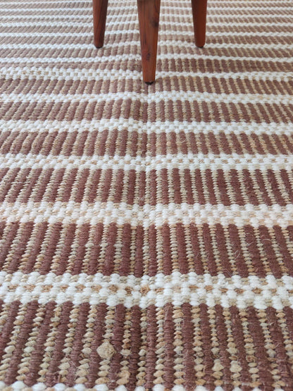 Textured Linear Rug Pattern Bohemian Interior Inspiration