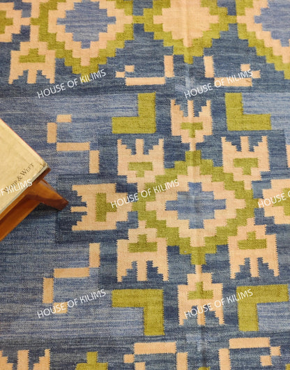 Wool Flatweave Floor Decor, Scandinavian Style Wool Rug
