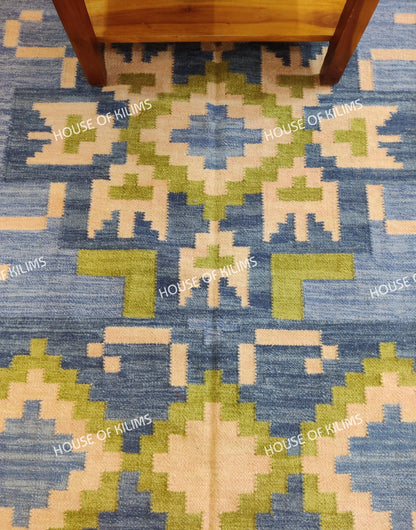 Wool Flatweave Floor Decor, Scandinavian Style Wool Rug