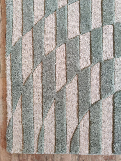 Ripple Sunburst Pattern Hand-Tufted Decorative Statement Rug for Bedroom