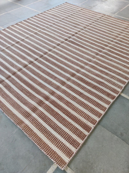 Textured Linear Rug Pattern Bohemian Interior Inspiration