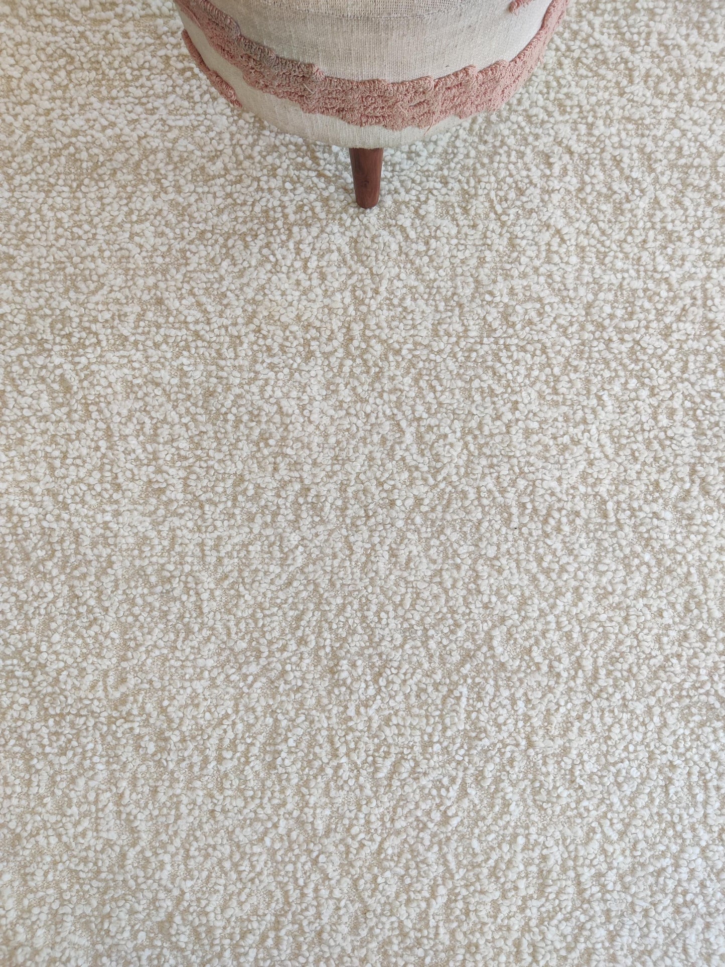 Scandinavian Style Minimalist Off-White Wool handloom Carpet