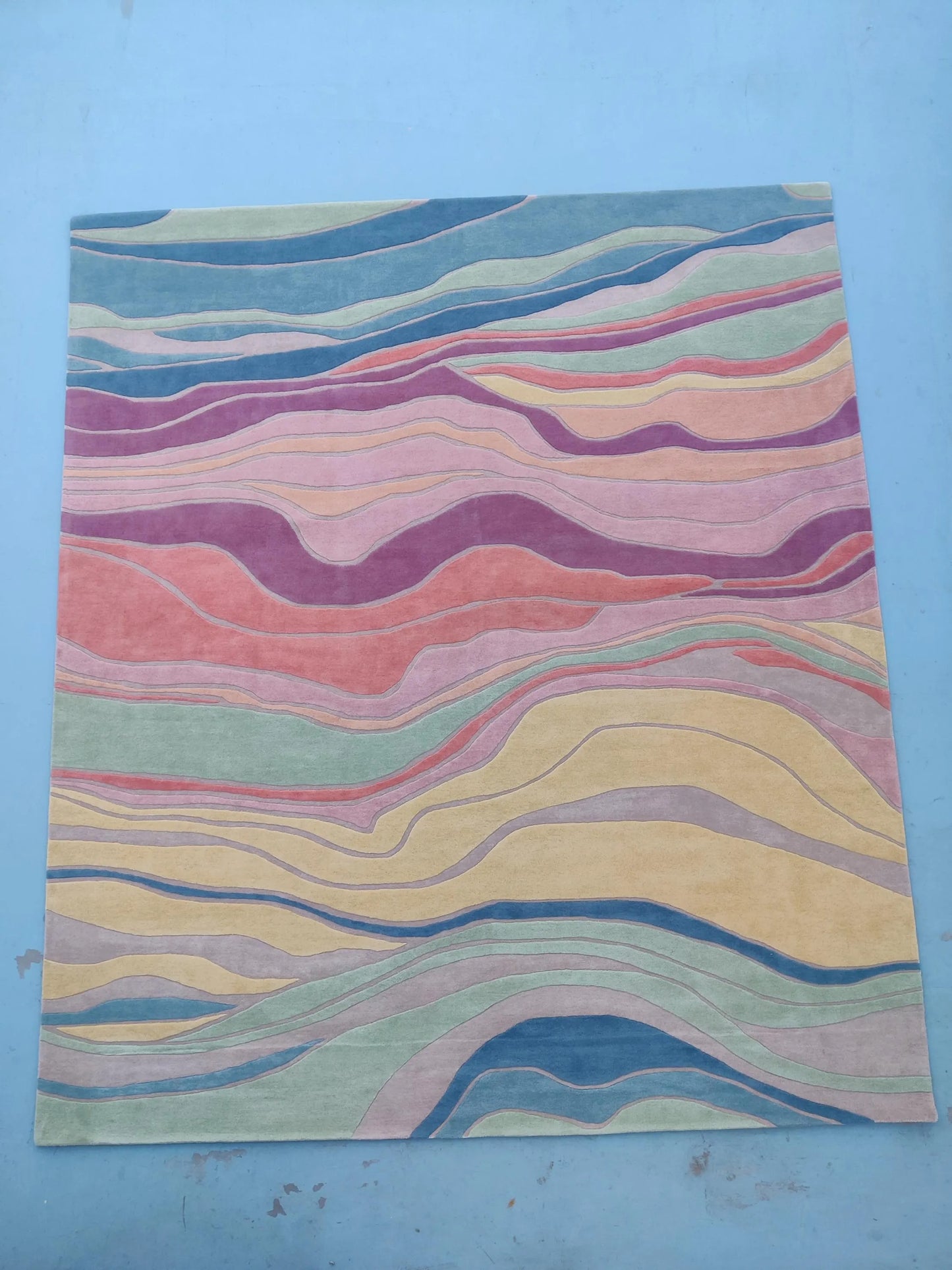 Fluid Undulating Soft and Luxurious Wool Textile for Bedroom carpet