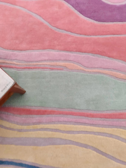 Fluid Undulating Soft and Luxurious Wool Textile for Bedroom carpet