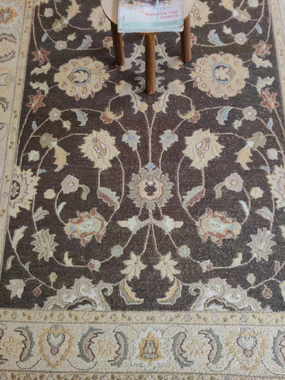 Tobacco & Gold Heritage Dark Brown Soumak Rug