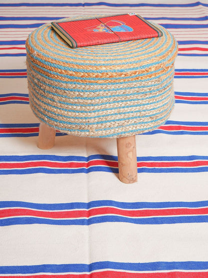 Horizontal Stripe Americana Floor Rug for Living Room Bedroom