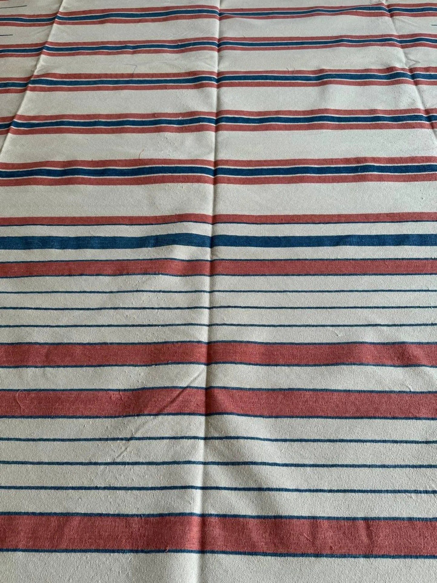 Southwestern Striped Cotton flat weave  Rug