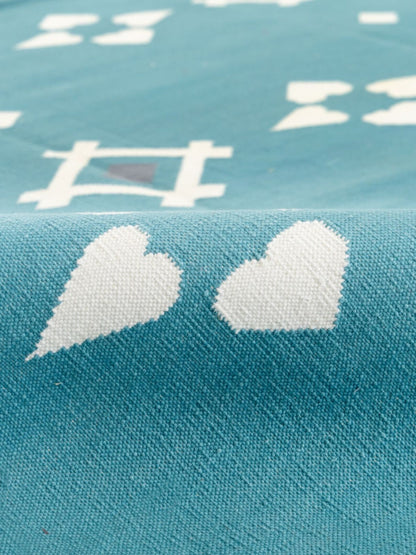 Modern Coastal Blue Aqua Turquoise Geometric Area Rug