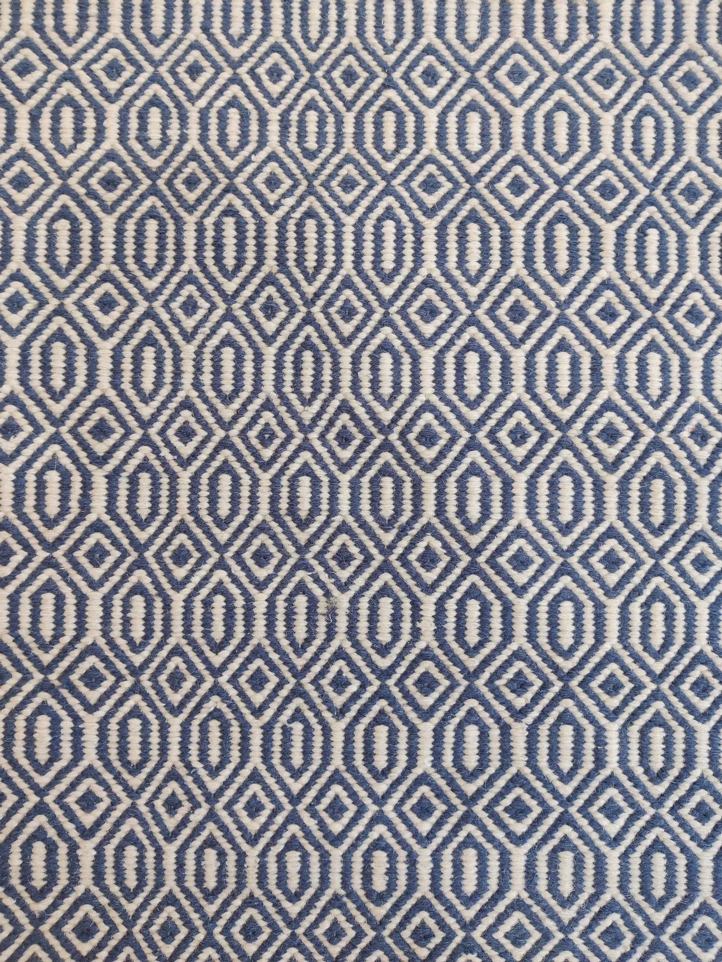 Indigo Lattice Oasis Artisan Woven Area Rug Carpet