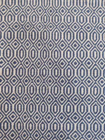 Indigo Lattice Oasis Artisan Woven Area Rug Carpet