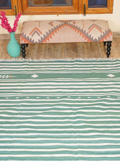 Nordic Striped Cotton Flatweave Rug