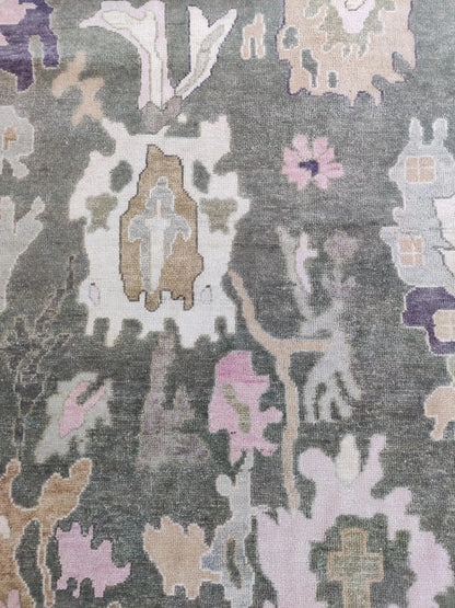 Orchid Mist Vintage-Style Modern Oushak Carpet