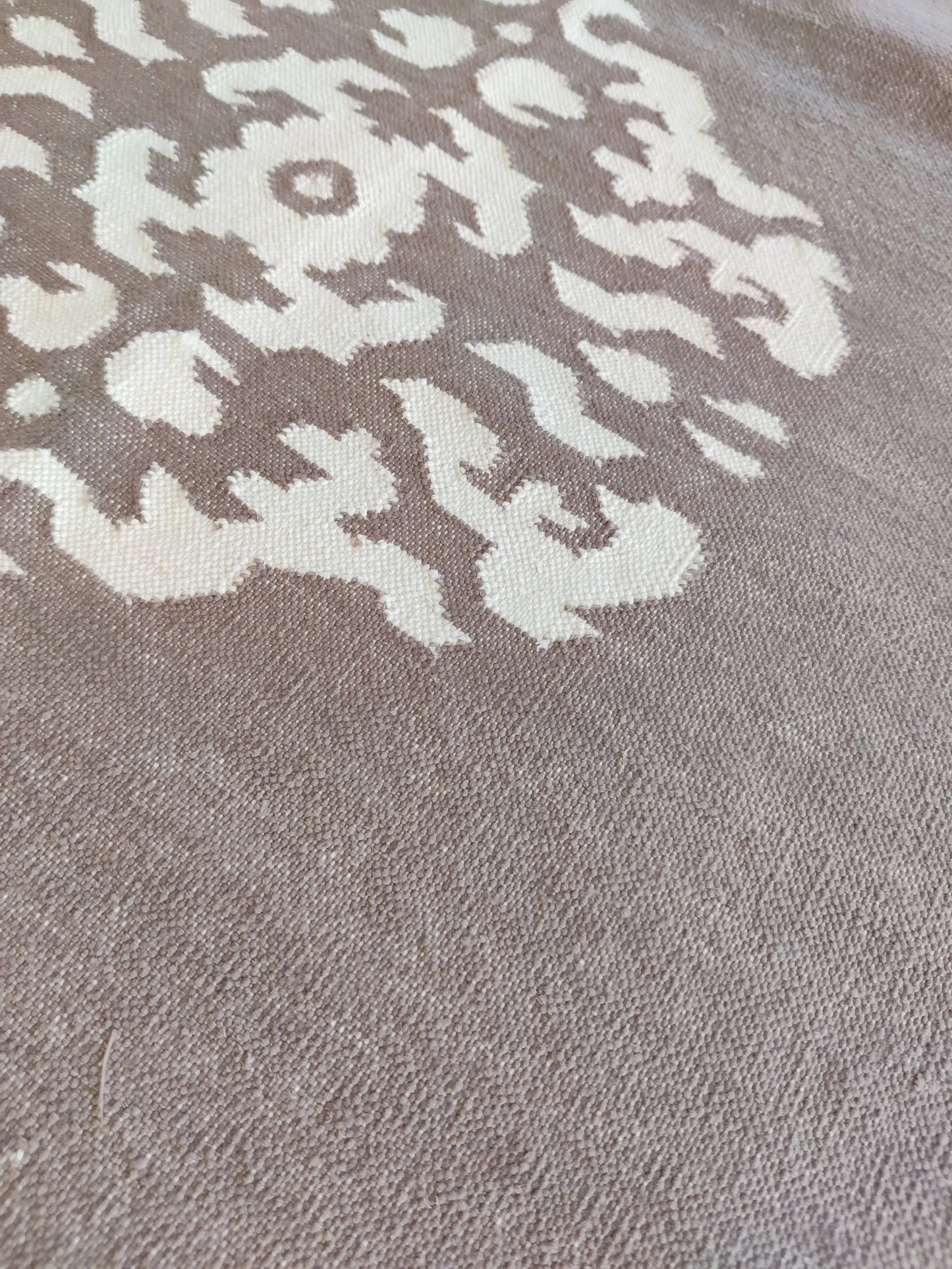 Ornate Floral Medallion Cotton Rug