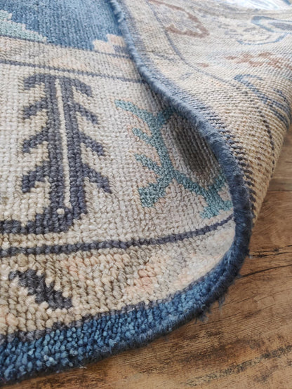 Grand-Scale Botanical Vine Hand-Knotted Rug