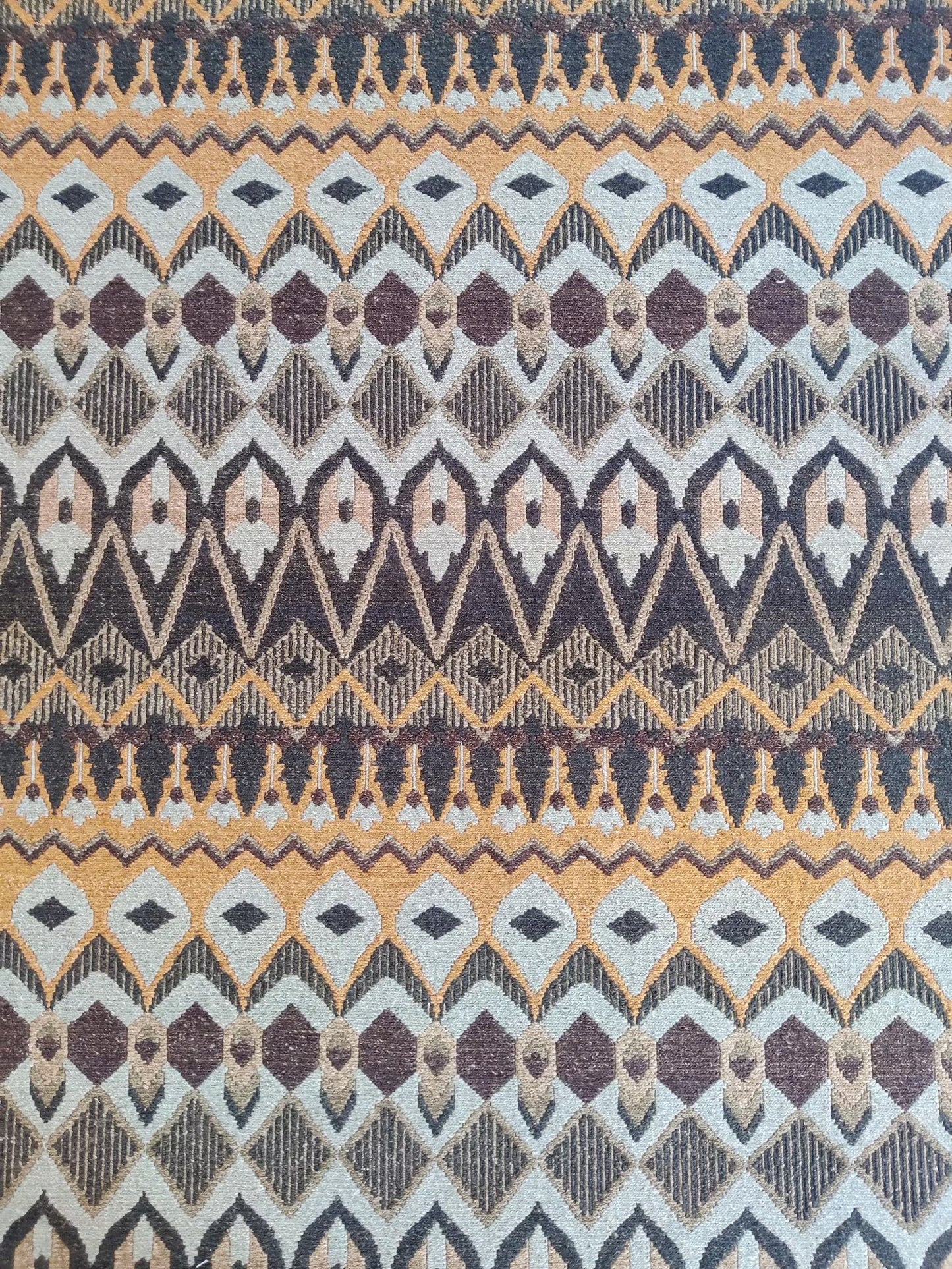 The Desert Prism Mustard Gold & Charcoal Soumak Rug