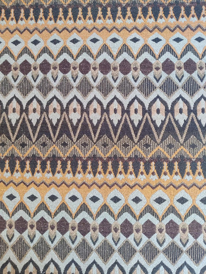 The Desert Prism Mustard Gold & Charcoal Soumak Rug
