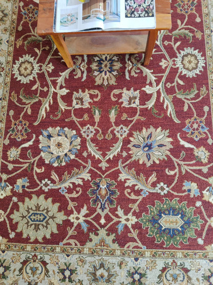 The Sultan’s Velvet Garden Ruby Red Soumak Rug